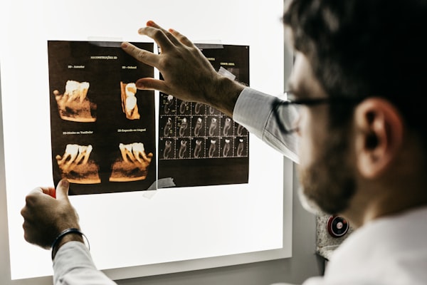 Doctor reviewing symptom-derived medication recommendations